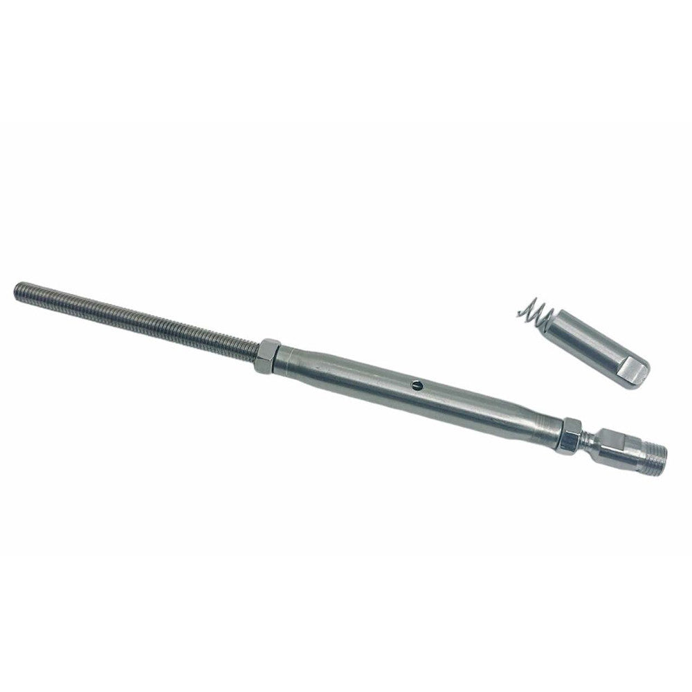 4 Pc Set Marine T316 Stainless Steel Push And Go Threaded Turnbuckle, Cable Wire Rope Tensioner for Deck, Dock, Rail, and Lifeline Systems