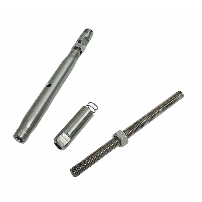 Marine T316 Stainless Steel Push And Go Threaded Turnbuckle For Cable Wire