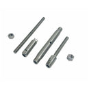 4 Pc Set Marine T316 Stainless Steel Push And Go Threaded Turnbuckle, Cable Wire Rope Tensioner for Deck, Dock, Rail, and Lifeline Systems