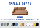 STYLE 3 - Mattress & Pillow Bolster Cushion for Outdoor Indoor Daybed Porch Swing Bed Queen Size | COVERS ONLY |