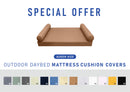 STYLE 5 - Mattress & Bolster Pillow for Outdoor Indoor Daybed Porch Swing Bed Queen Size | COVERS ONLY |