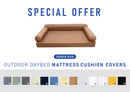 STYLE 6 - Mattress & Bolster Pillow for Outdoor Indoor Daybed Porch Swing Bed Queen Size | COVERS ONLY |