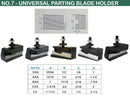 Universal Parting Blade Tool Holder Quick Change