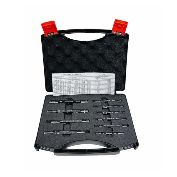 10 PC Thread Gauge Set Double End Go & No Go Class Plug W/ Certificate ANSI Standard
