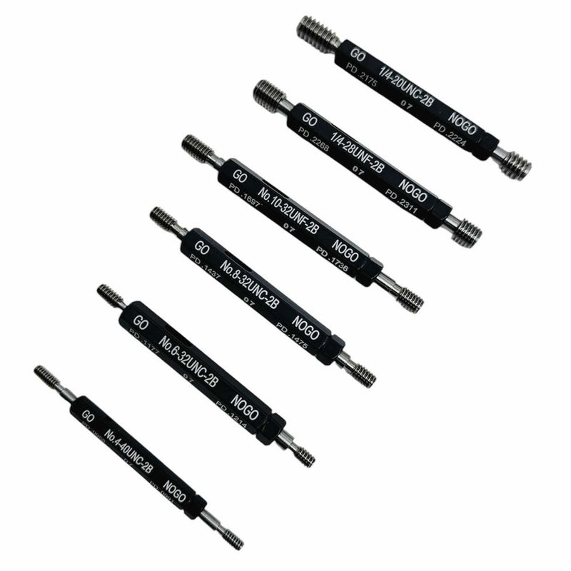 10 PC Thread Gauge Set Double End Go & No Go Class Plug W/ Certificate ANSI Standard