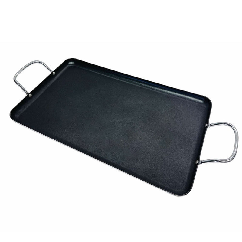 19" x 11-1/2" Aluminum Double Burner Griddle Non-Stick Cooking Pan Cookware