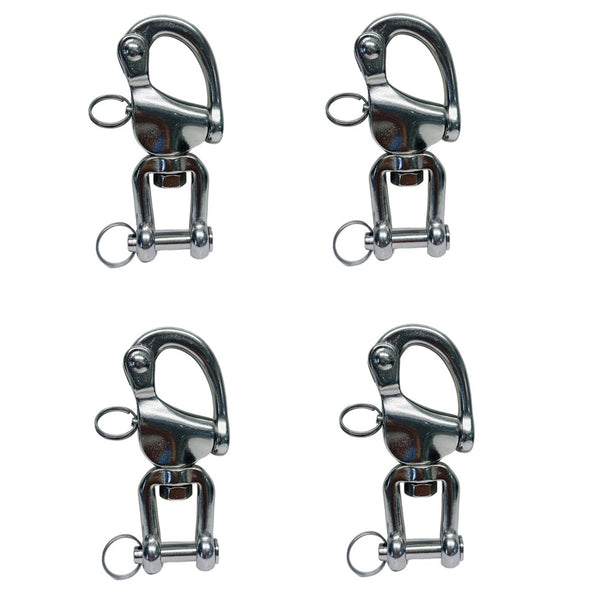 4 Pc 5 SWIVEL JAW Snap Shackle  SS316 Stainless Steel Shackle Forged Boat Anchor