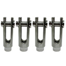 4 Pc Stainless Steel T316 1/2"-13 Right Handed Threaded Yoke End 2200 Lbs WLL