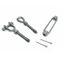 Mil-Spec Stainless Steel Drop Forged 3/4" x 6" Jaw & Eye Turnbuckle 5200 Lb WLL