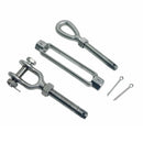 Mil-Spec Stainless Steel Drop Forged 3/4" x 6" Jaw & Eye Turnbuckle 5200 Lb WLL