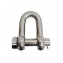 Marine Mil-Spec T316 Stainless Steel Forged Round Pin Chain Shackle, Boat Rigging Shackle for Chain, Rope, Cable, and Anchor Use
