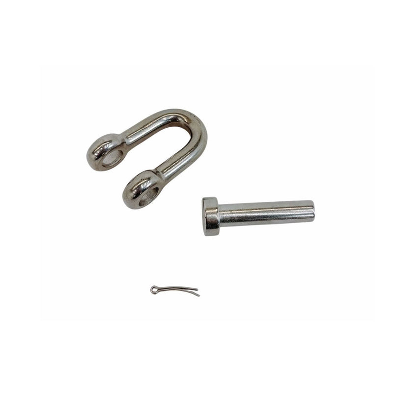 Mil-Spec T316 Stainless Steel Forged 3/8" Round Pin Chain Shackle 1,500 Lb WLL