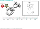 Mil Spec Marine 316 Stainless Steel Drop Forged 5/16" Jaw Eye Swivel 1600Lb WLL