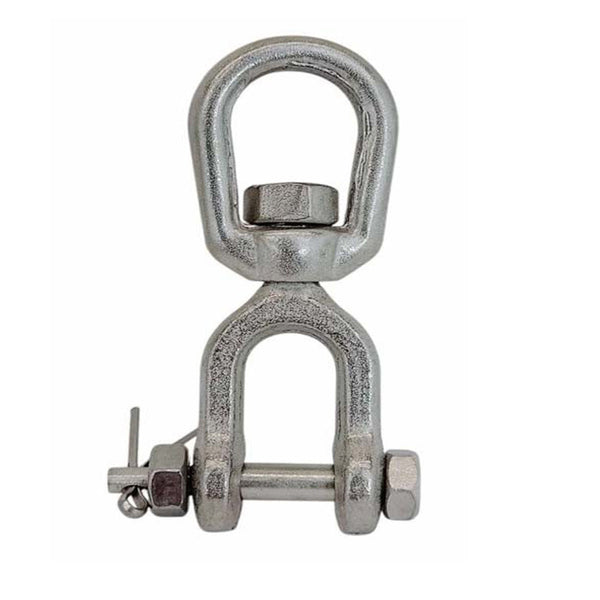 Mil Spec Marine 316 Stainless Steel Drop Forged 5/8" Jaw Eye Swivel 6,000 Lb WLL