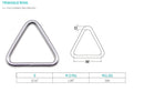 Marine T316 Stainless Steel Triangle Ring Formed Welded