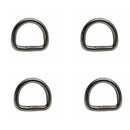4 Pcs 12mm Height Marine Mil Spec Stainless Steel 1/8" D-Ring 100 WLL D Ring