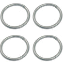 4 Pc Mil Spec Stainless Steel 3/16" x 1-9/16" Round Ring Link Connect 300 Lb WLL
