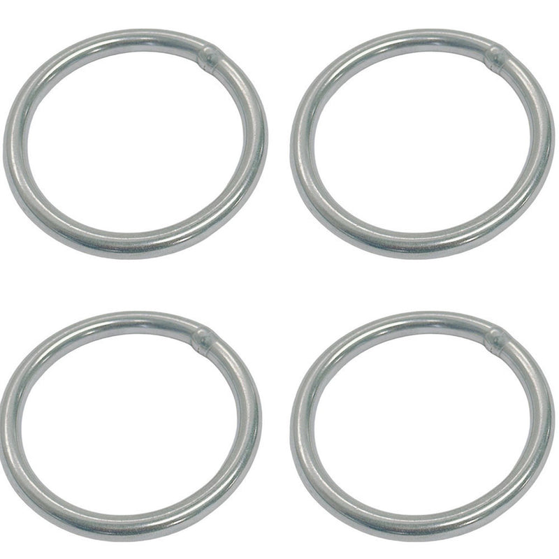4 Pc Mil Spec Stainless Steel 3/16" x 1-9/16" Round Ring Link Connect 300 Lb WLL