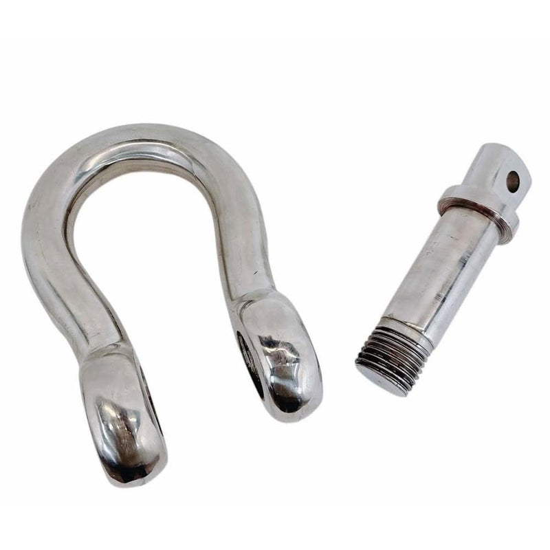 Mil Spec Stainless Steel T316 Forged Loaded Rate 5/8" Screw Pin Anchor Shackle