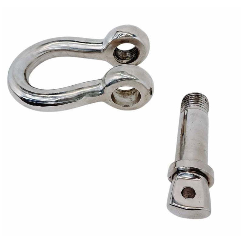 4 Pc Mil Spec Stainless Steel Forged Loaded Rate 5/8" Screw Pin Anchor Shackle