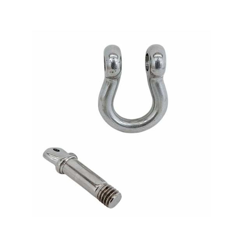 4 Pcs Mil Spec Stainless Steel Forged Loaded Rate 3/16" Screw Pin Anchor Shackle
