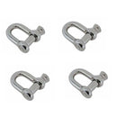 4 Pcs Mil Spec Stainless Steel T316 Forged 5/16" Screw Pin Shackle 1,300 Lb WLL