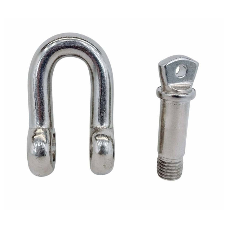 Mil Spec Stainless Steel T316 Forged 5/8" Screw Pin Chain Shackle 4,000 Lb WLL