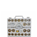 45 Pc Titanium Coated METRIC Standard Tap & Die Set Coarse Threads Handle Wrench