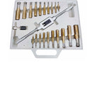 45 Pc Titanium Coated METRIC Standard Tap & Die Set Coarse Threads Handle Wrench