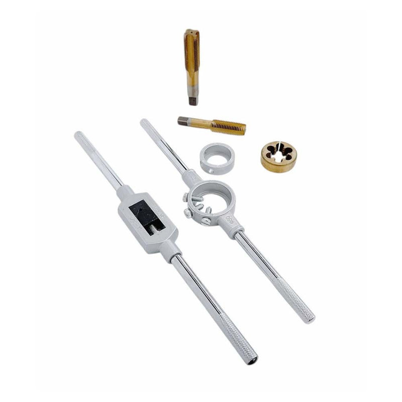 45 Pc Titanium Coated METRIC Standard Tap & Die Set Coarse Threads Handle Wrench