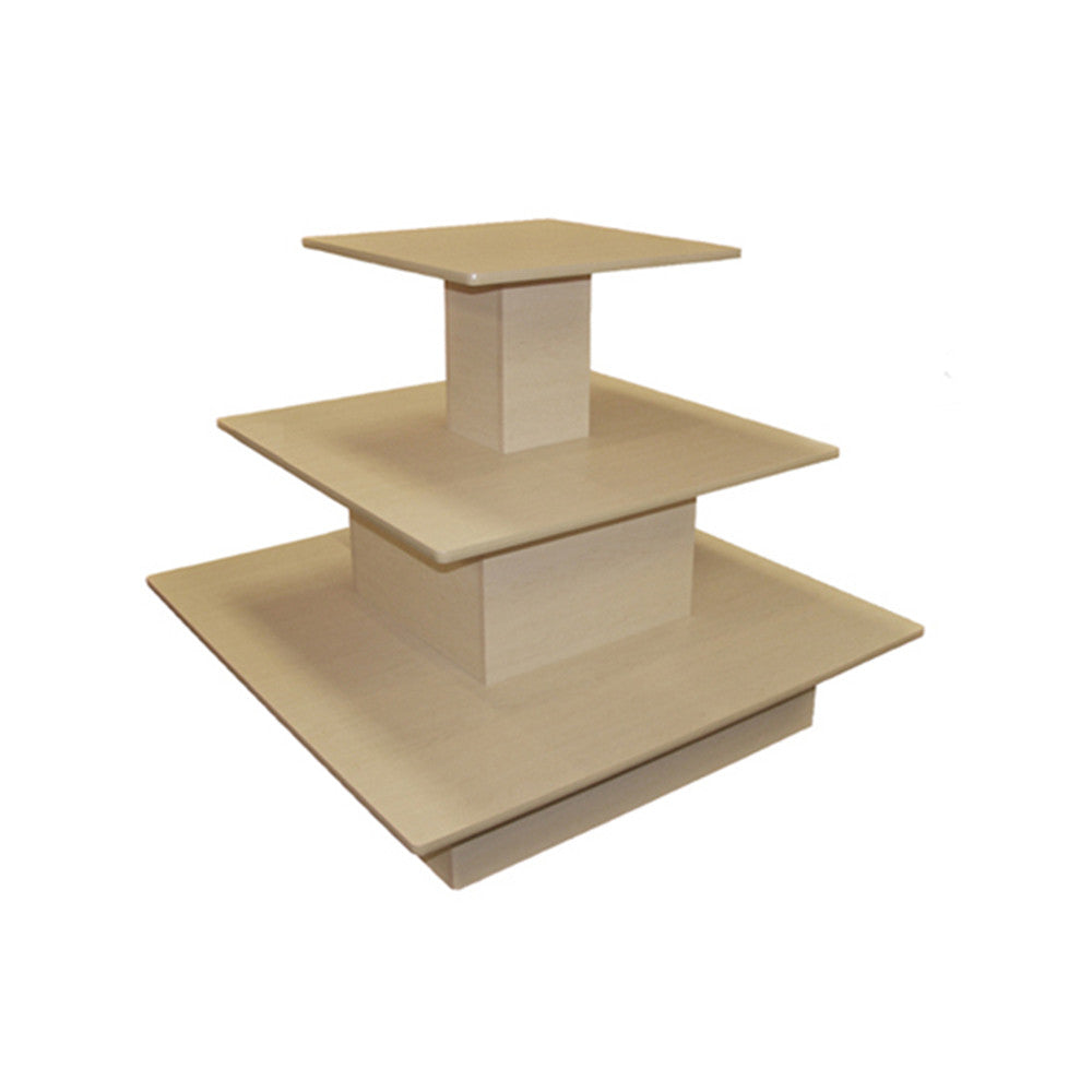 3 Tier Square Waterfall Display Table 48"W x 48"D x 42"H