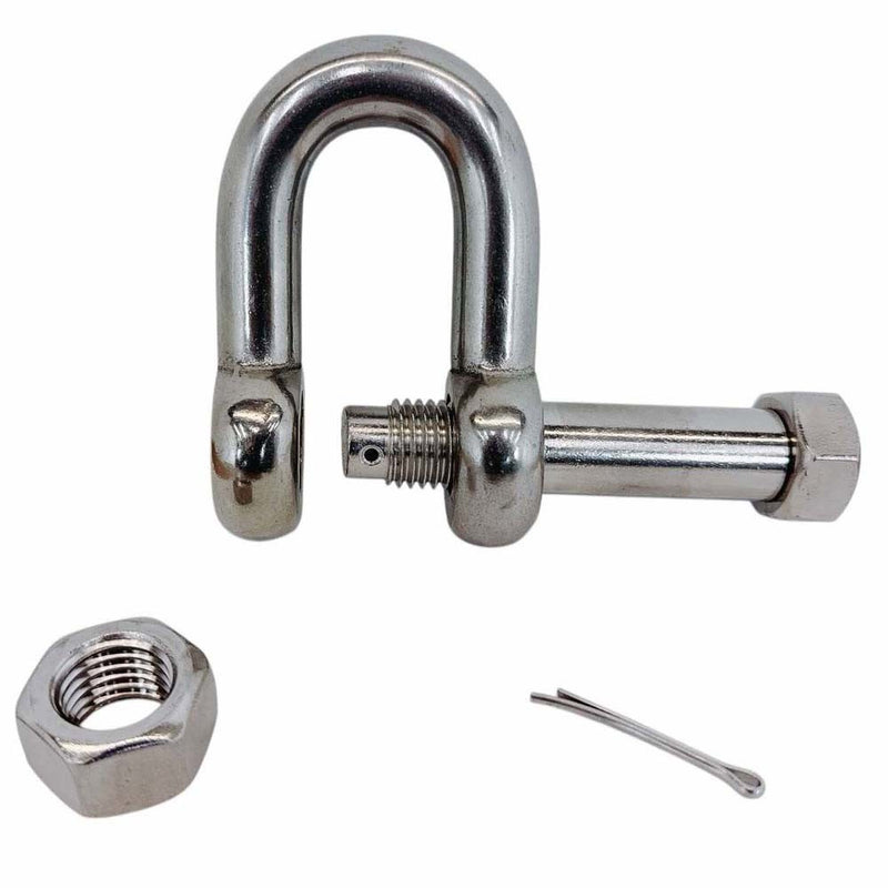 Mil Spec Stainless Steel T316 Forged 5/8" Bolt Pin Chain Shackle 4,000 Lbs WLL