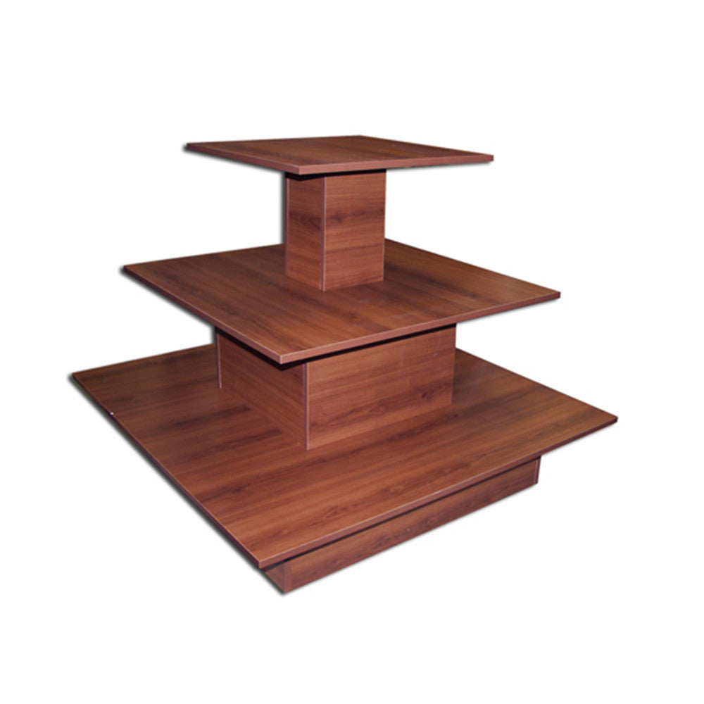 3 Tier Square Waterfall Display Table 48"W x 48"D x 42"H