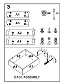 3 Tier Square Waterfall Display Table 48"W x 48"D x 42"H - White