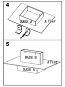 3 Tier Rectangle Waterfall Display Table 60"W x 42"D x 39"H - Black