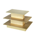 3 Tier Rectangle Waterfall Display Table 60"W x 42"D x 39"H - Maple