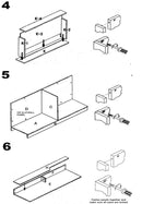 4ft Ledgetop Counter with Slatwall Front Black