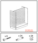Cherry Slatwall Gondola Unit 48"W x 24"D x 54"H