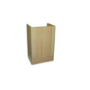 Maple Cash Wrap Checkout Stand with Storage Shelf and Drawer 24"L x 18"D x 38"H