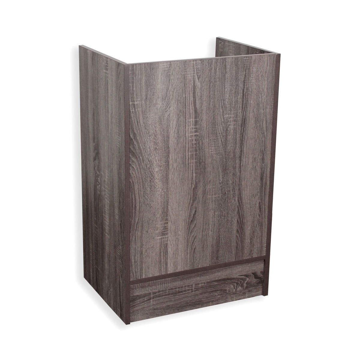 Dark Barn Wood Checkout Stand with Storage Shelf and Drawer 24"L x 18"D x 38"H