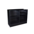 Black Flat Top Wrap Counter 48"L x 20"D x 38"H