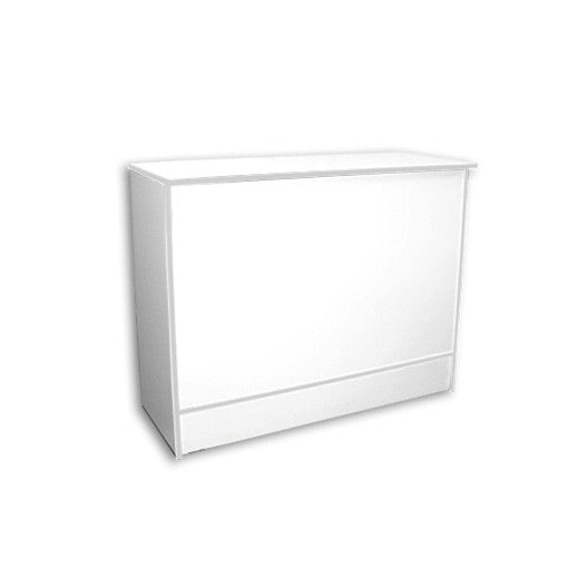 White Flat Top Wrap Counter 48"L x 20"D x 38"H