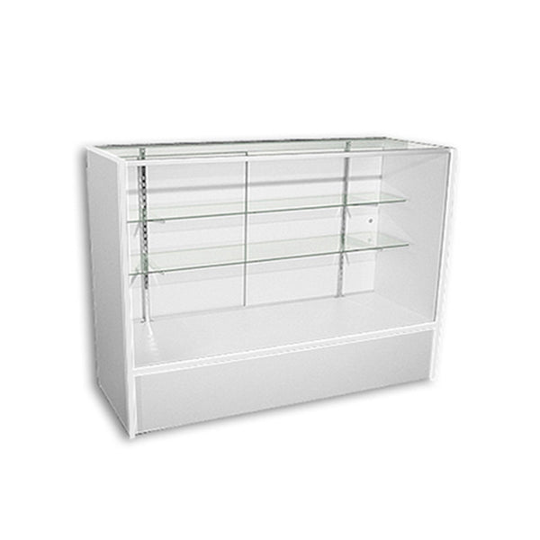 White 4' Full Vision Showcase 48"L x 18"D x 38"H