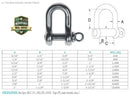 Mil Spec Forged Stainless Steel T316 Screw Pin Chain Shackle