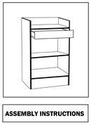Cash Wrap Checkout Stand with Storage Shelf and Drawer 24"L x 18"D x 38"H