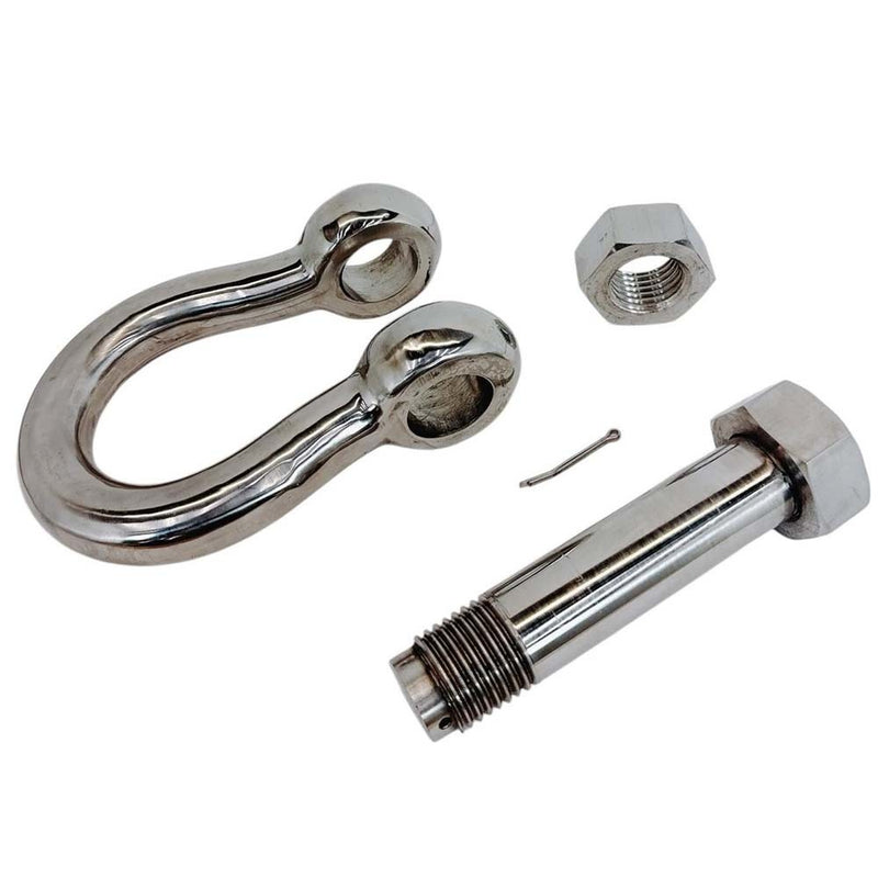 Marine Stainless Steel T316 Mil Spec 3/4" Bolt Pin Anchor Shackle 6,000 Lb WLL