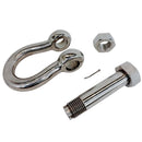Marine Stainless Steel T316 Mil Spec 1/2" Bolt Pin Anchor Shackle 3,000 Lb WLL