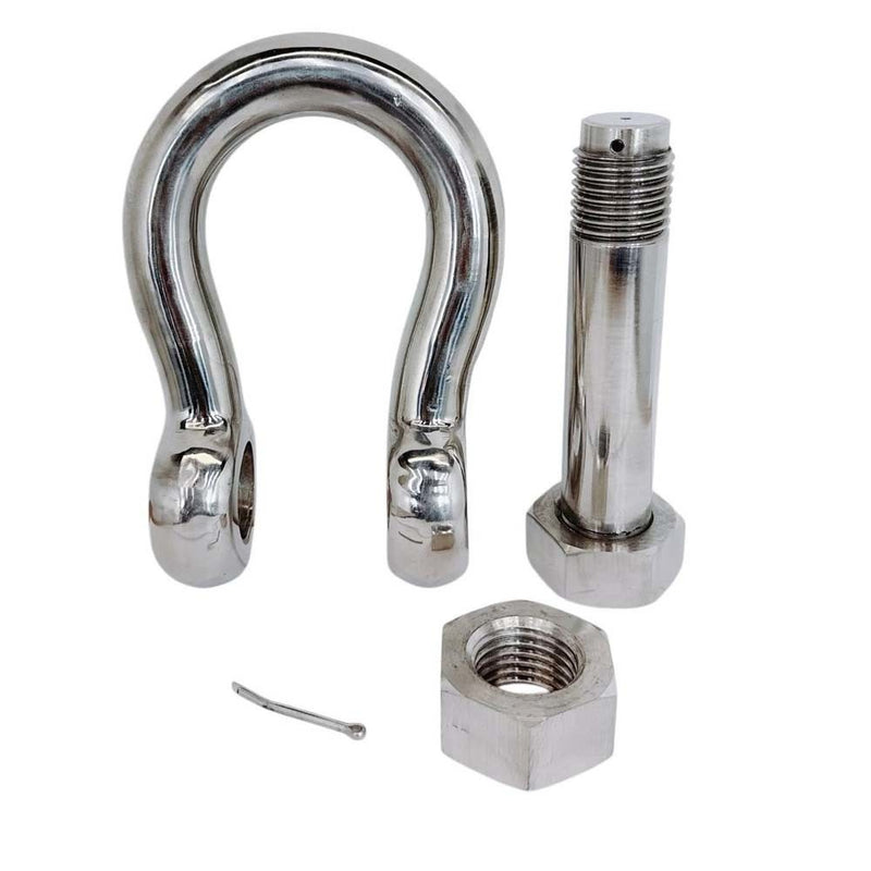 4 Pcs Stainless Steel T316 Mil Spec 3/8" Bolt Pin Anchor Shackle 1,500 Lb WLL