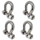 4 Pcs Stainless Steel T316 Mil Spec 1/4" Bolt Pin Anchor Shackle 1,000 Lb WLL