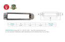 Stainless Steel T316 Mil-Spec 1-1/2" x 12" Turnbuckle Body 17,000 Lbs WLL
